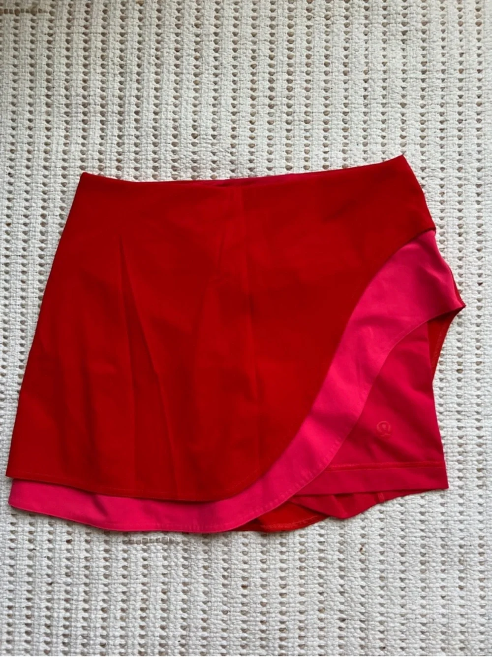 Lululemon Red Asymmetrical Layered High-Rise Tennis Skort Size 6 (Small)
